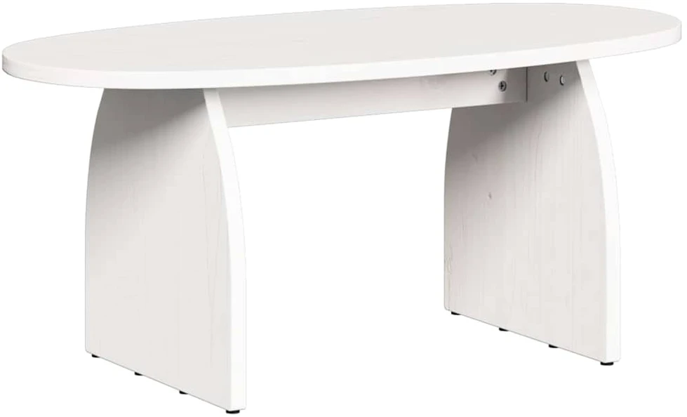 Kavos staliukas Balta 80 x 40 x 35 cm Kietos pušies mediena