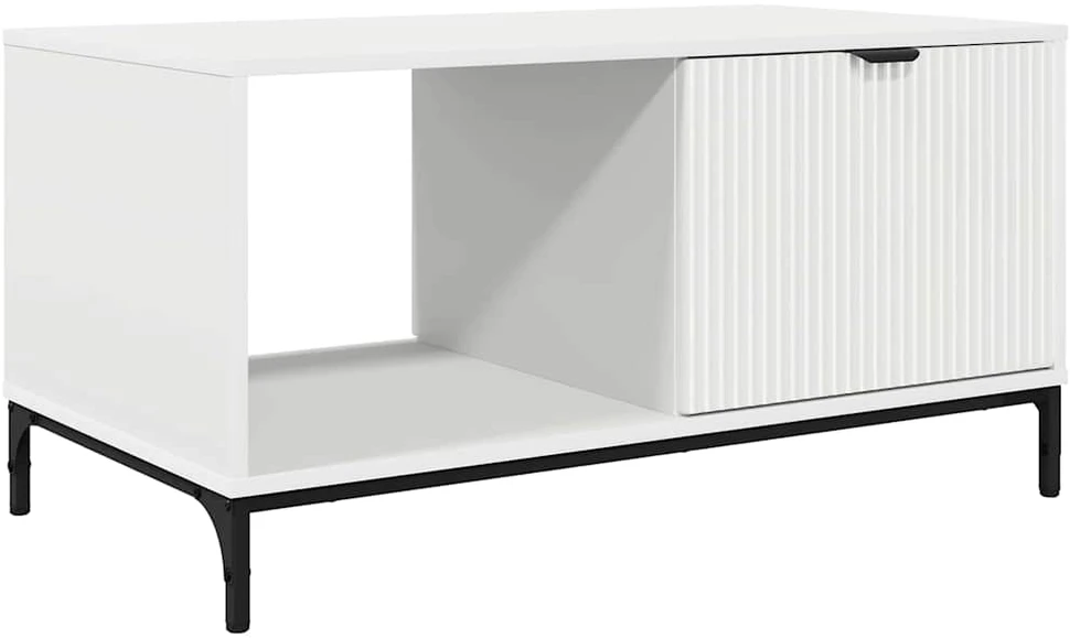 Kavos staliukas Balta 90 x 49 x 46 cm Apdirbta mediena