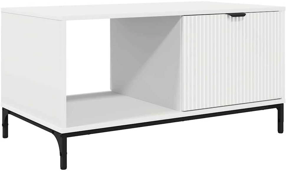 Kavos staliukas Balta 90 x 49 x 46 cm Apdirbta mediena