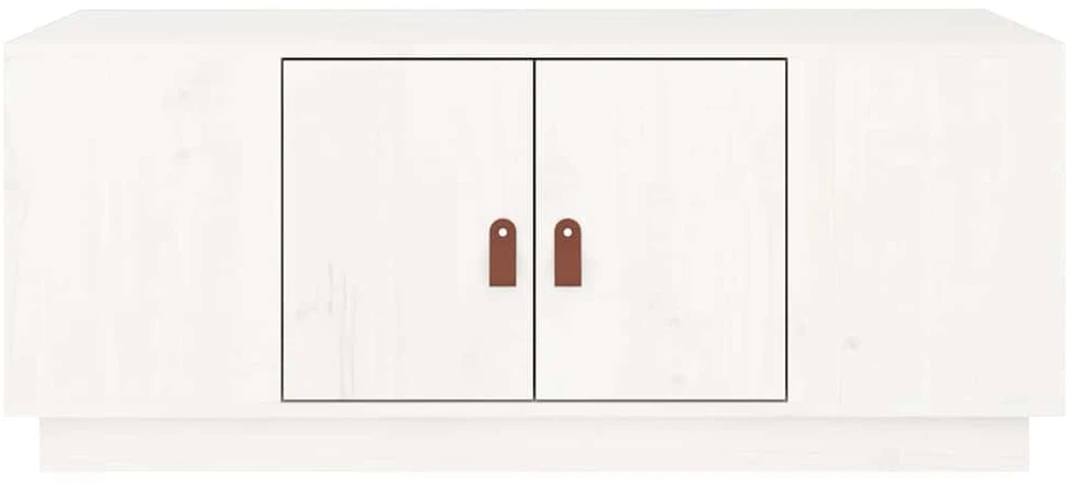 Kavos staliukas, baltas, 100x50x41cm, pušies medienos masyvas