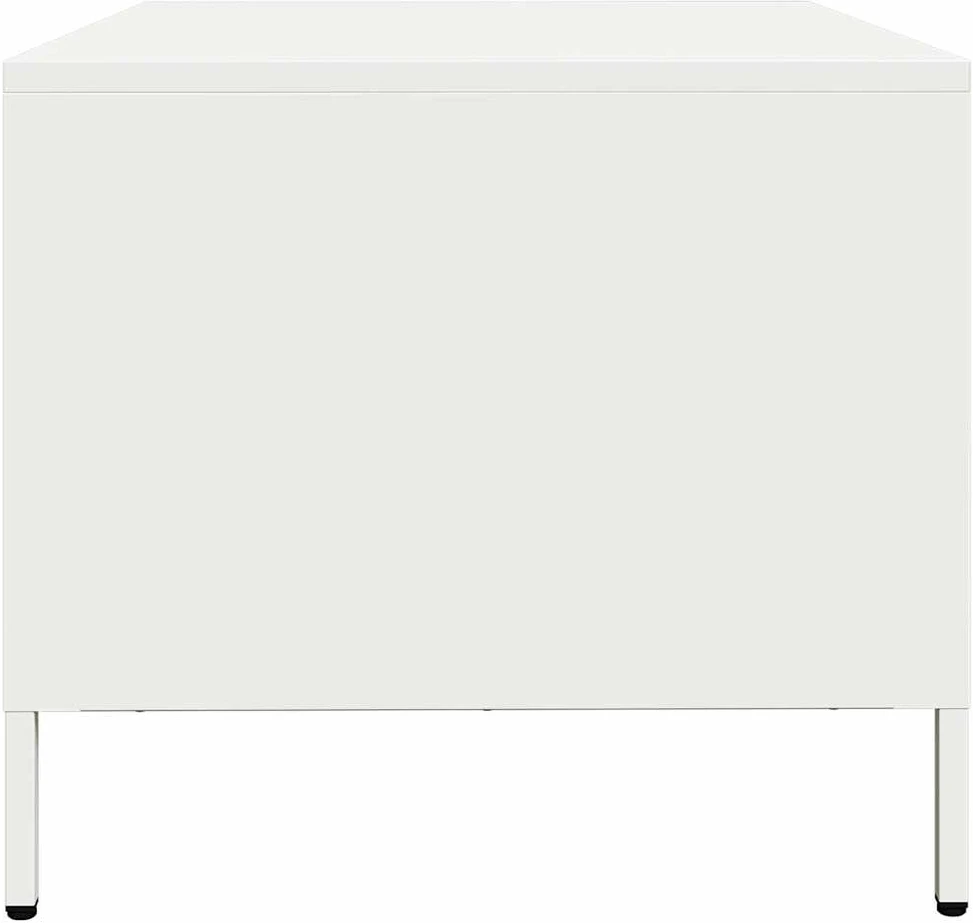kavos staliukas baltas 101,5x50x43,5cm šaltai valcuotas plienas