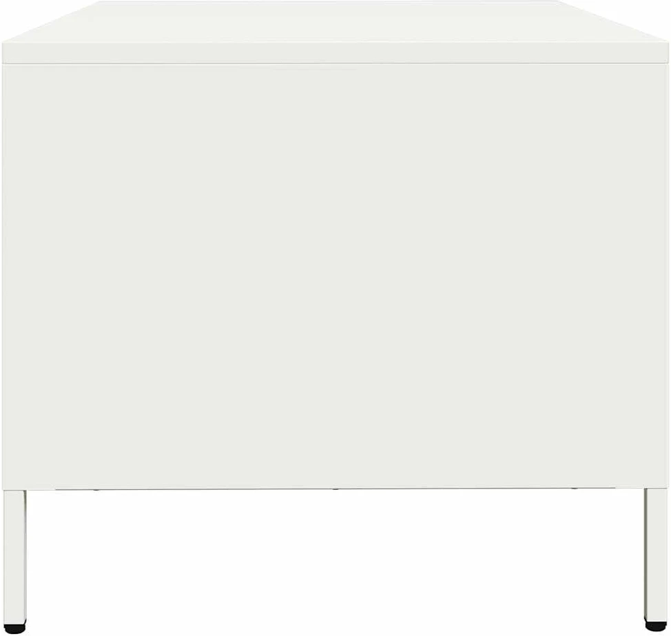 kavos staliukas baltas 101,5x50x43,5cm šaltai valcuotas plienas