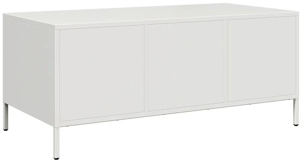 kavos staliukas baltas 101,5x50x43,5cm šaltai valcuotas plienas