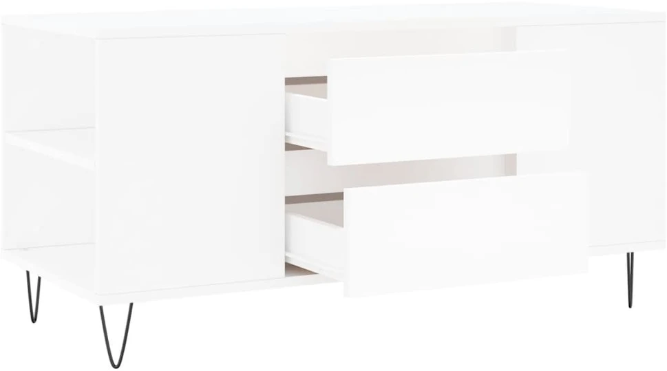 Kavos staliukas, baltas, 102x44,5x50cm, apdirbta mediena
