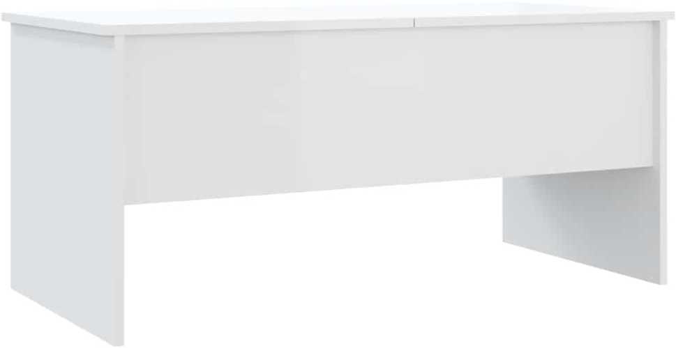 Kavos staliukas, baltas, 102x50,5x46,5cm, apdirbta mediena