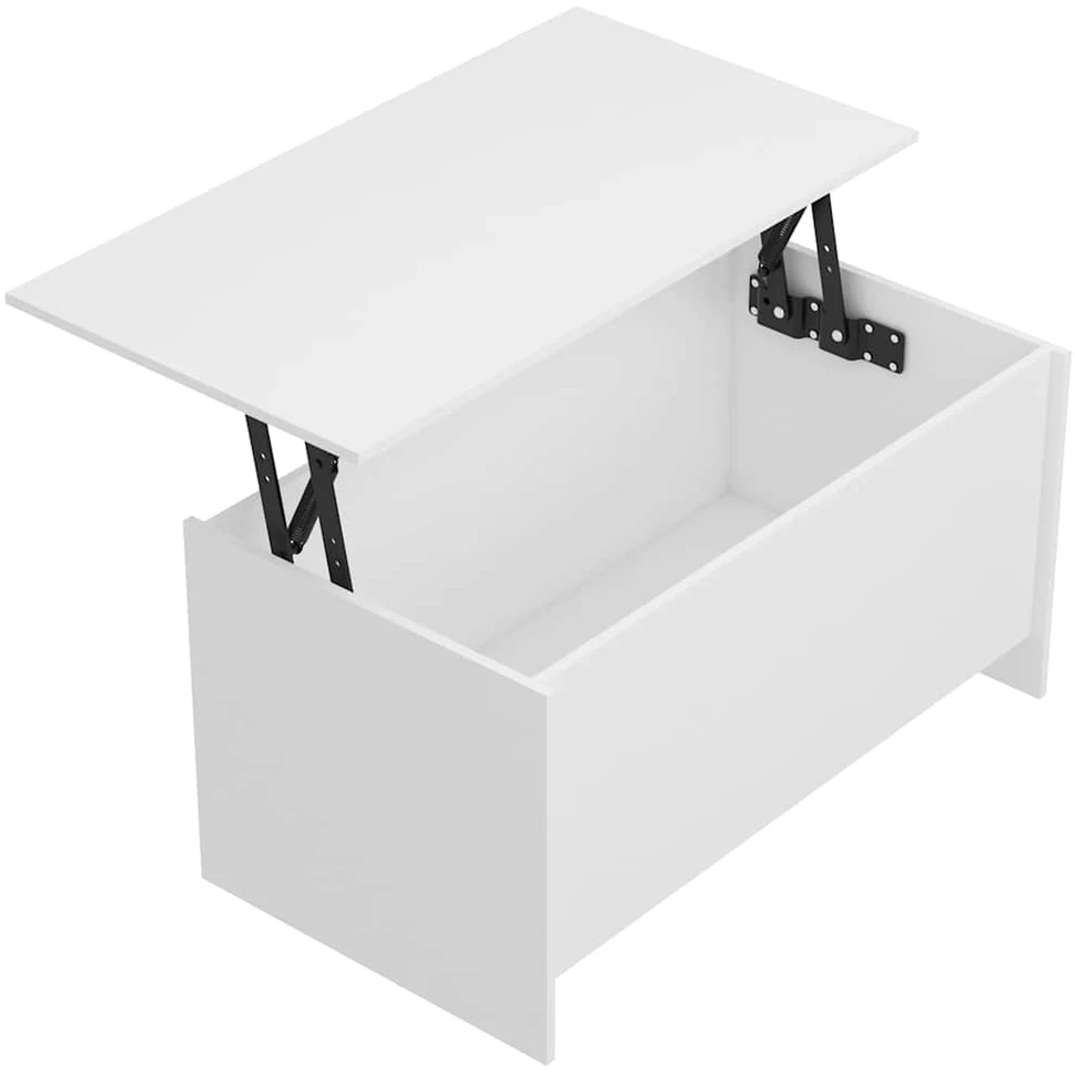 Kavos staliukas, baltas, 102x55,5x52,5cm, apdirbta mediena