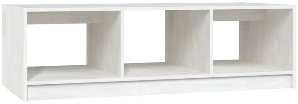 Kavos staliukas, baltas, 110x50x34cm, pušies medienos masyvas