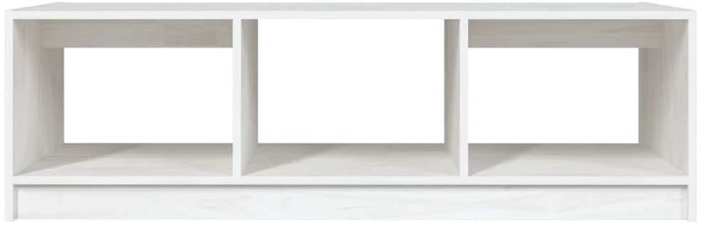 Kavos staliukas, baltas, 110x50x34cm, pušies medienos masyvas