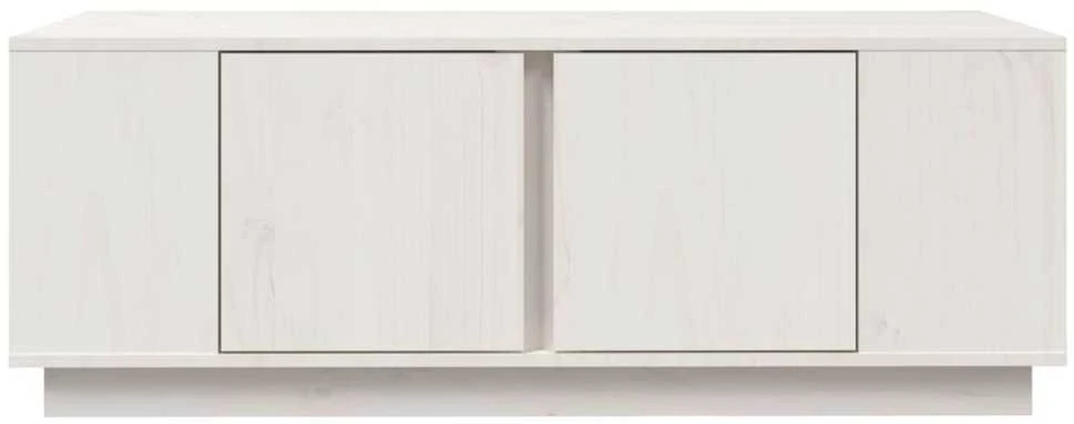 Kavos staliukas, baltas, 110x50x40cm, pušies medienos masyvas