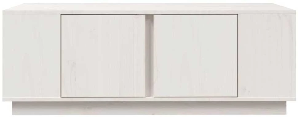 Kavos staliukas, baltas, 110x50x40cm, pušies medienos masyvas
