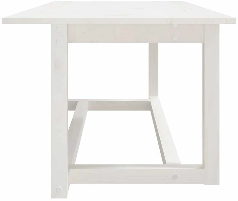 Kavos staliukas, baltas, 110x55x45cm, pušies medienos masyvas