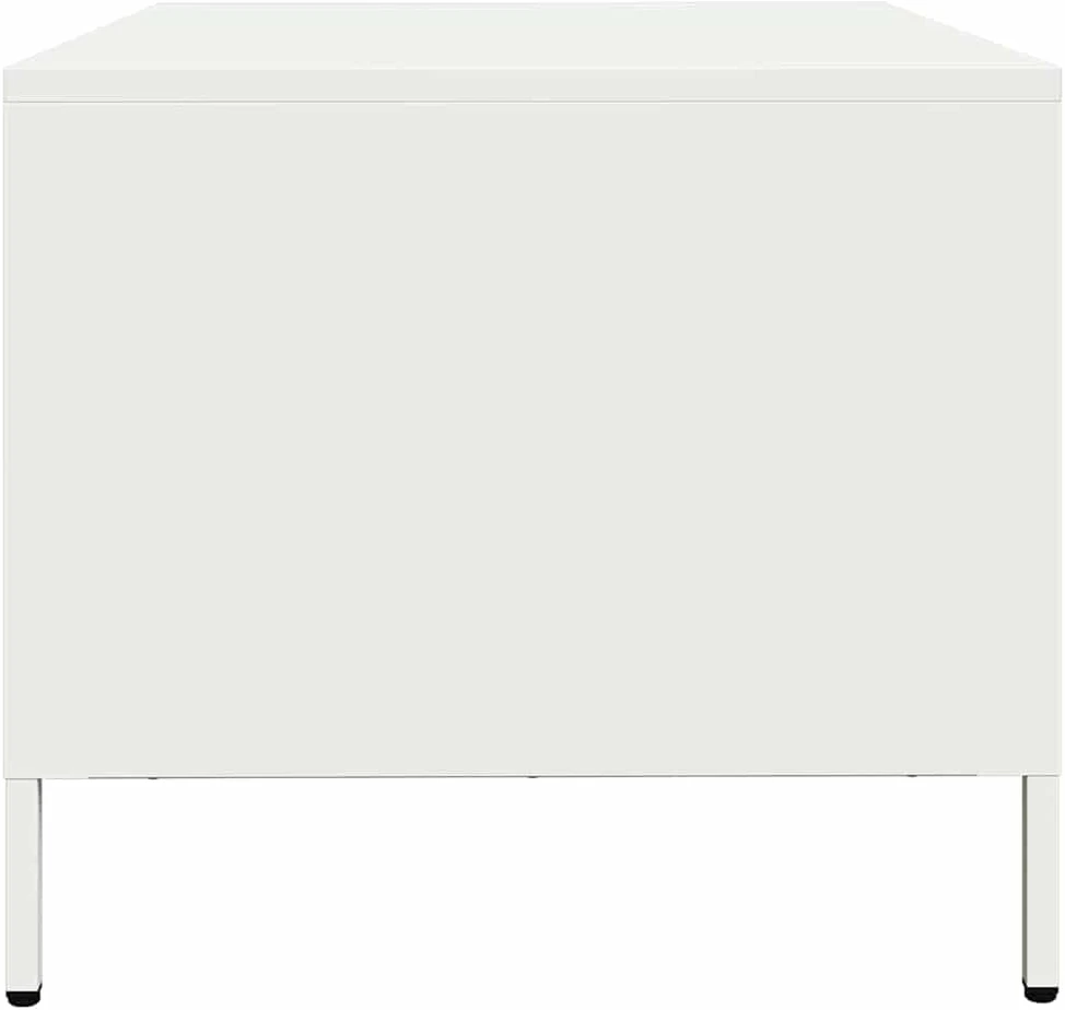 kavos staliukas baltas 68,5x50x43,5 cm šaltai valcuotas plienas