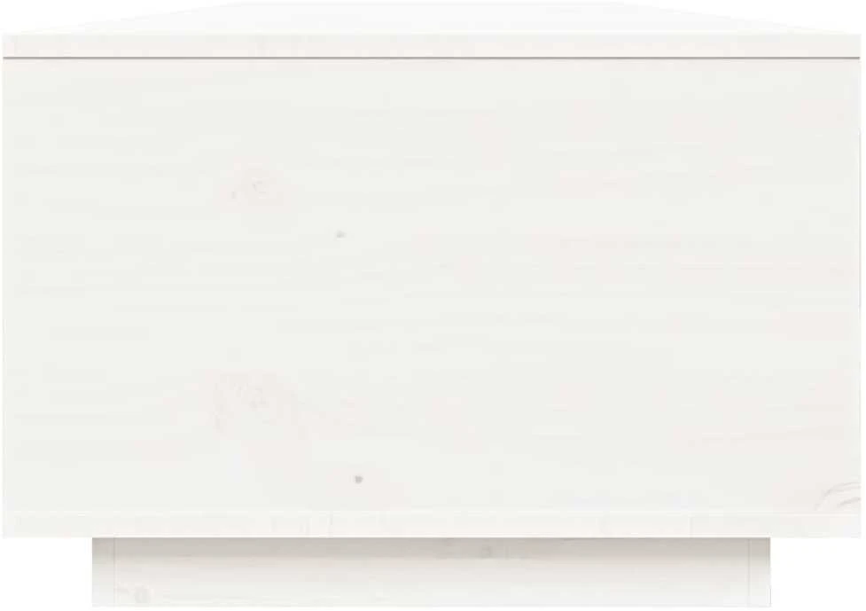 Kavos staliukas, baltas, 80x50x35,5cm, pušies medienos masyvas