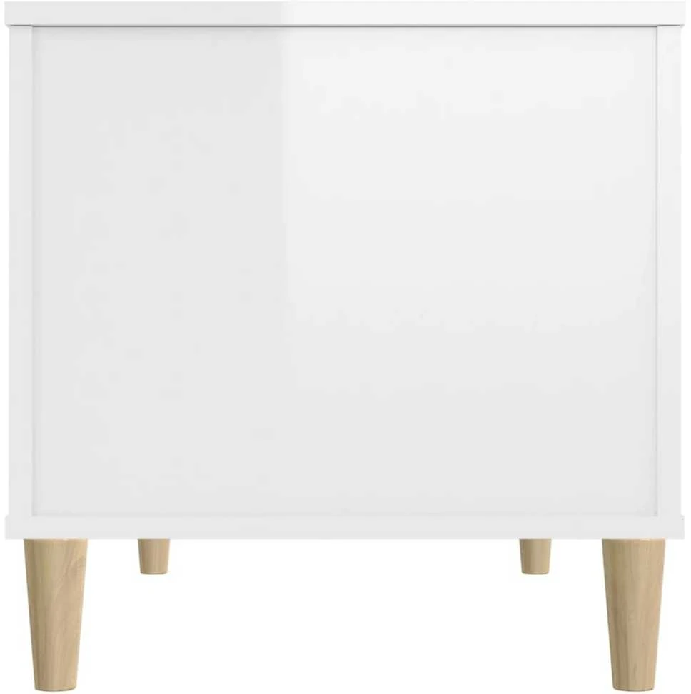 Kavos staliukas, baltas, 90x44,5x45cm, mediena, blizgus