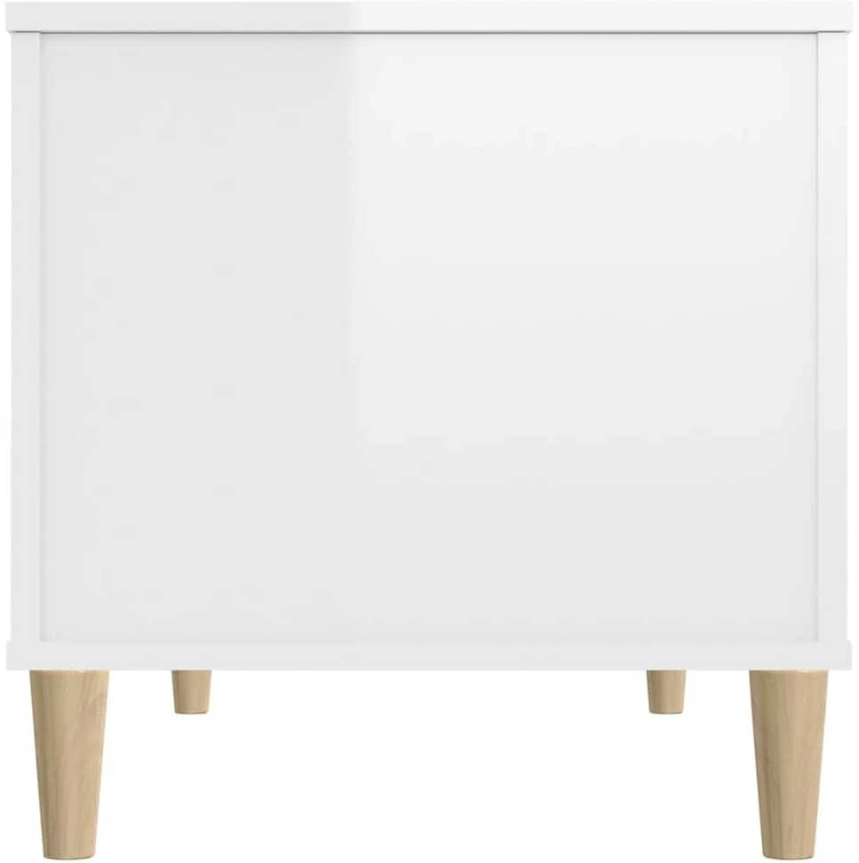 Kavos staliukas, baltas, 90x44,5x45cm, mediena, blizgus