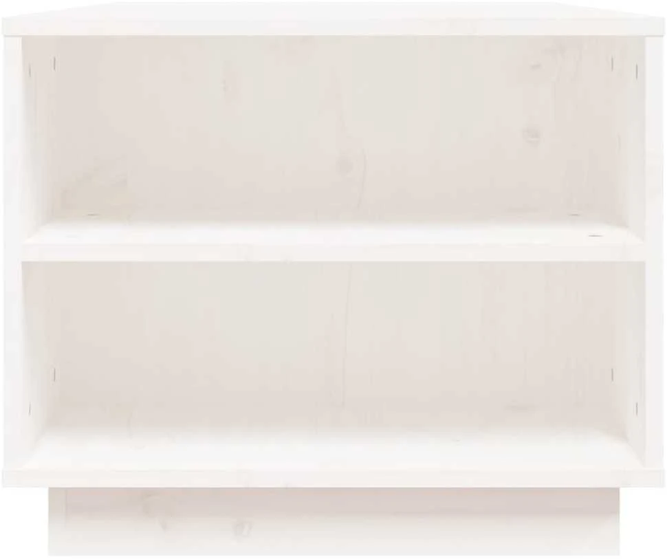 Kavos staliukas, baltas, 90x49x40,5cm, pušies medienos masyvas