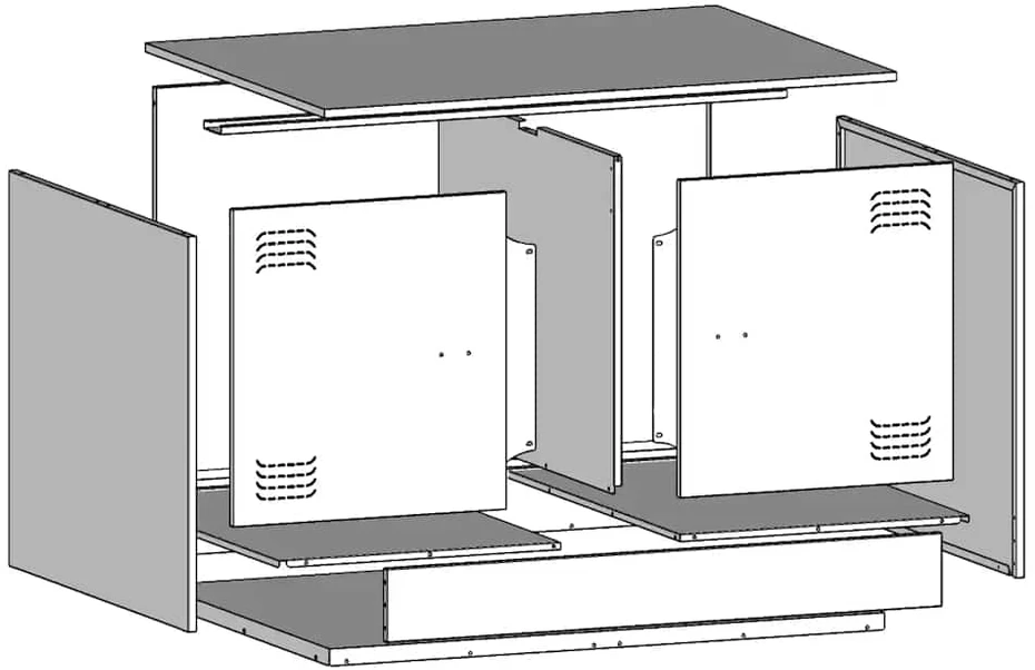 Kavos staliukas, baltos spalvos, 67x50x44cm, plienas