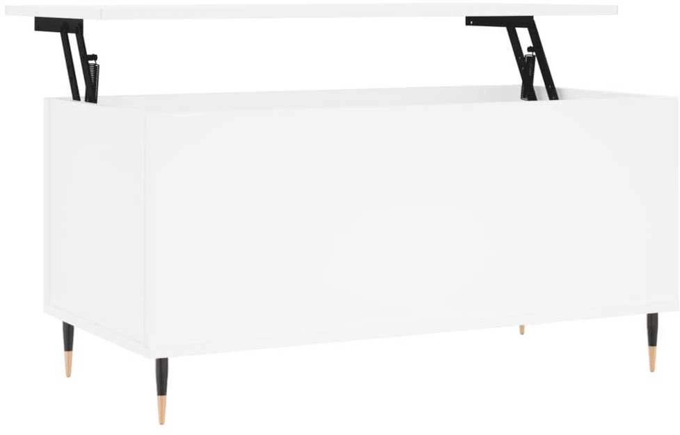 Kavos staliukas, baltos spalvos, 90x44,5x45cm, apdirbta mediena
