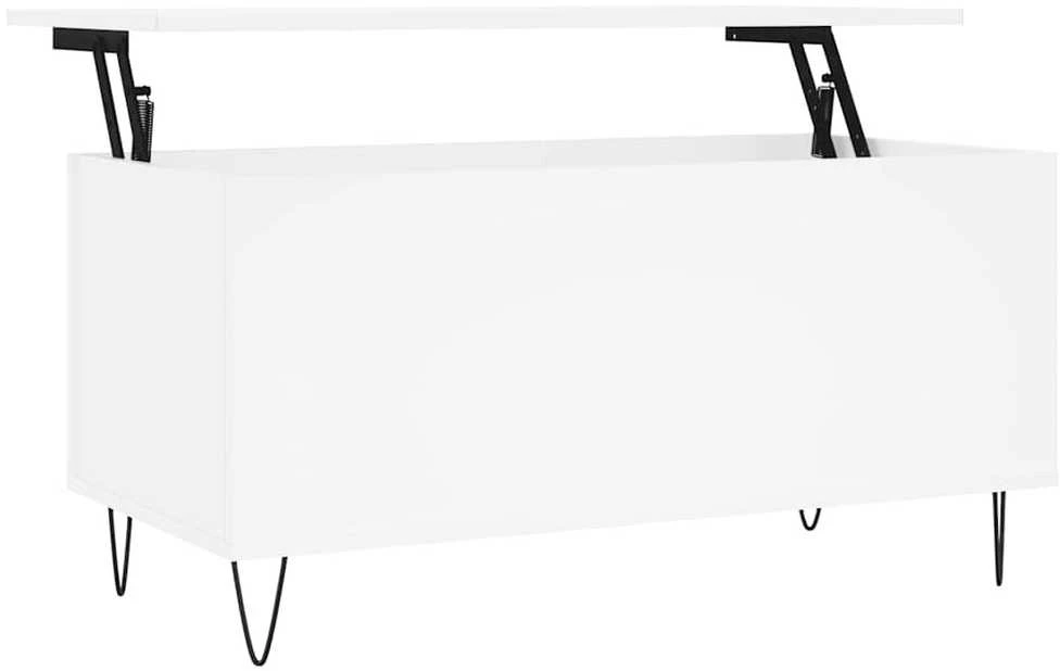 Kavos staliukas, baltos spalvos, 90x44,5x45cm, apdirbta mediena