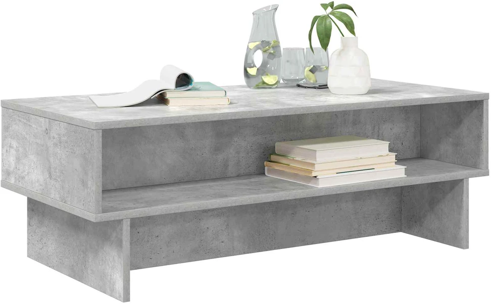 Kavos staliukas Betono pilka 100 x 46 x 35 cm Apdirbta mediena