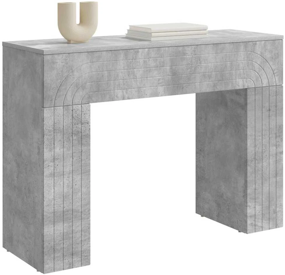 Kavos staliukas Betono pilka 102 x 35 x 75 cm Apdirbta mediena