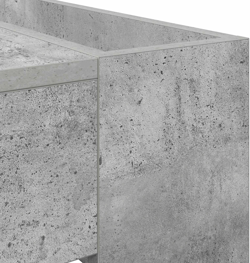 Kavos staliukas Betono pilka 110 x 50 x 41 cm Apdirbta mediena