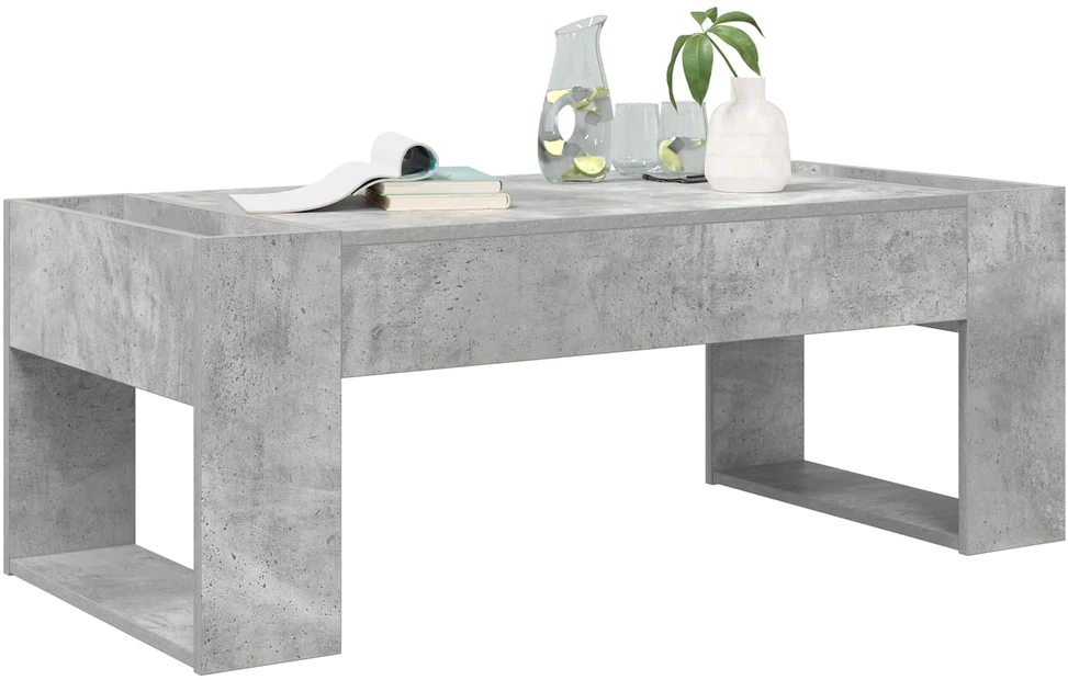 Kavos staliukas Betono pilka 110 x 50 x 41 cm Apdirbta mediena