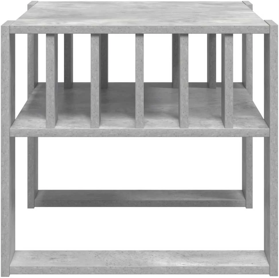 Kavos staliukas Betono pilka 66 x 49,5 x 45 cm Apdirbta mediena