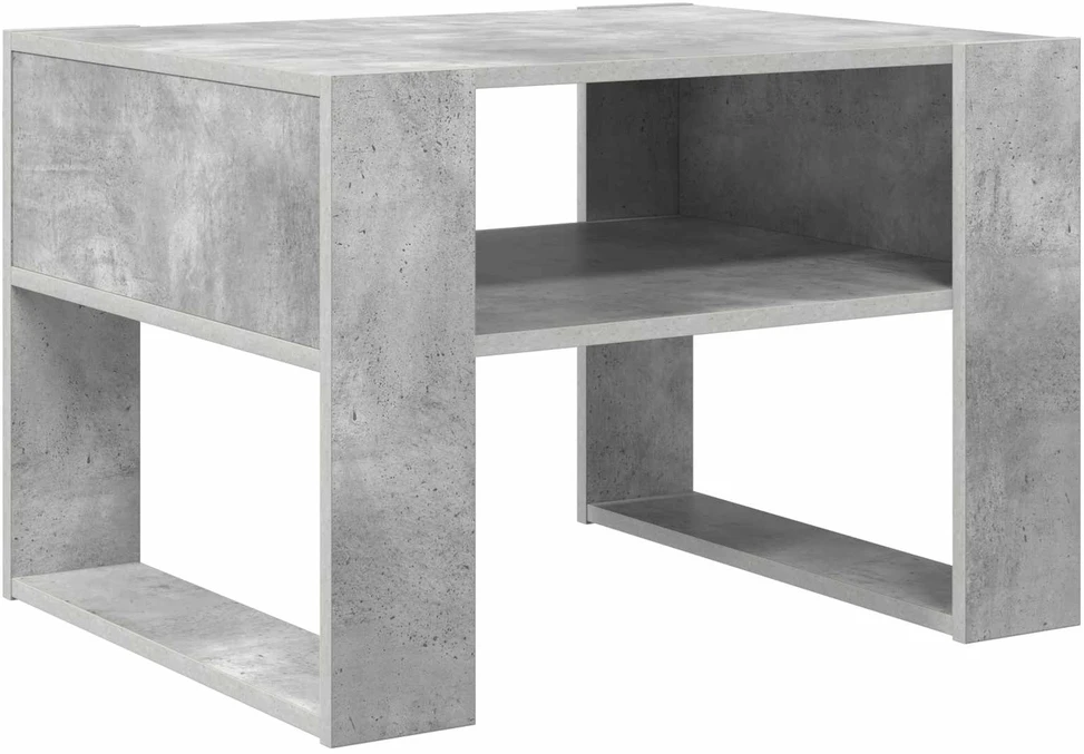 Lova Kavos staliukas Betono pilka 66 x 53 x 45 cm Apdirbta mediena