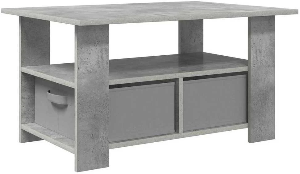 Kavos staliukas Betono pilka 77 x 55 x 42 cm Apdirbta mediena