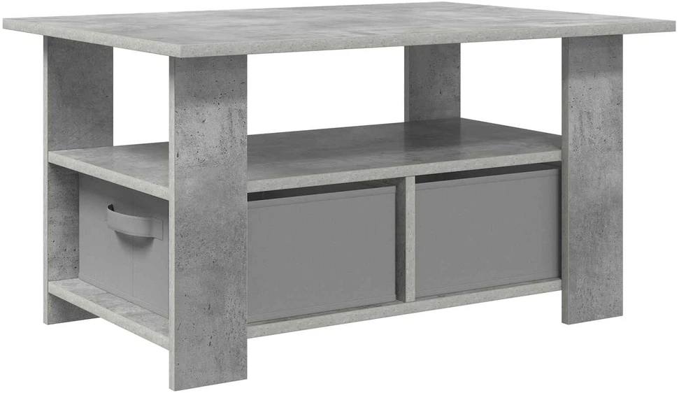 Kavos staliukas Betono pilka 77 x 55 x 42 cm Apdirbta mediena