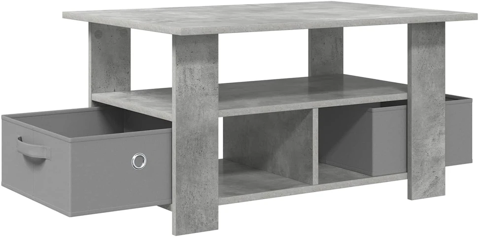 Kavos staliukas Betono pilka 77 x 55 x 42 cm Apdirbta mediena