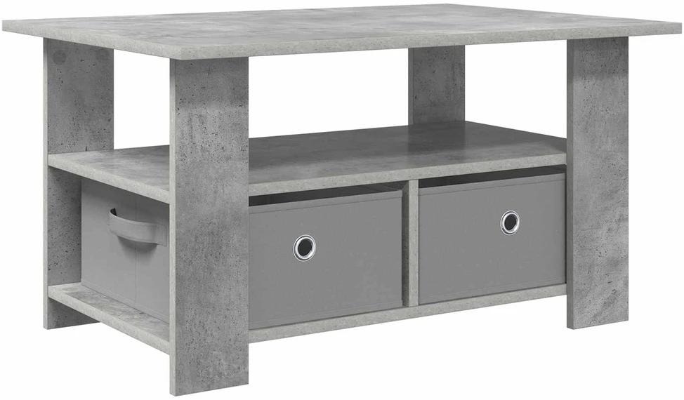 Kavos staliukas Betono pilka 77 x 55 x 42 cm Apdirbta mediena
