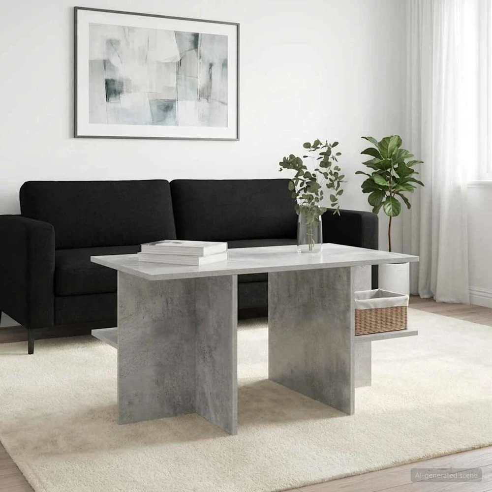 Kavos staliukas Betono pilka 87 x 50 x 45 cm Dirbtinė mediena