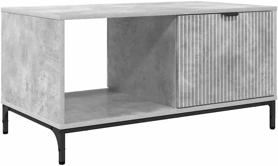 Kavos staliukas Betono pilka 90 x 49 x 46 cm Apdirbta mediena