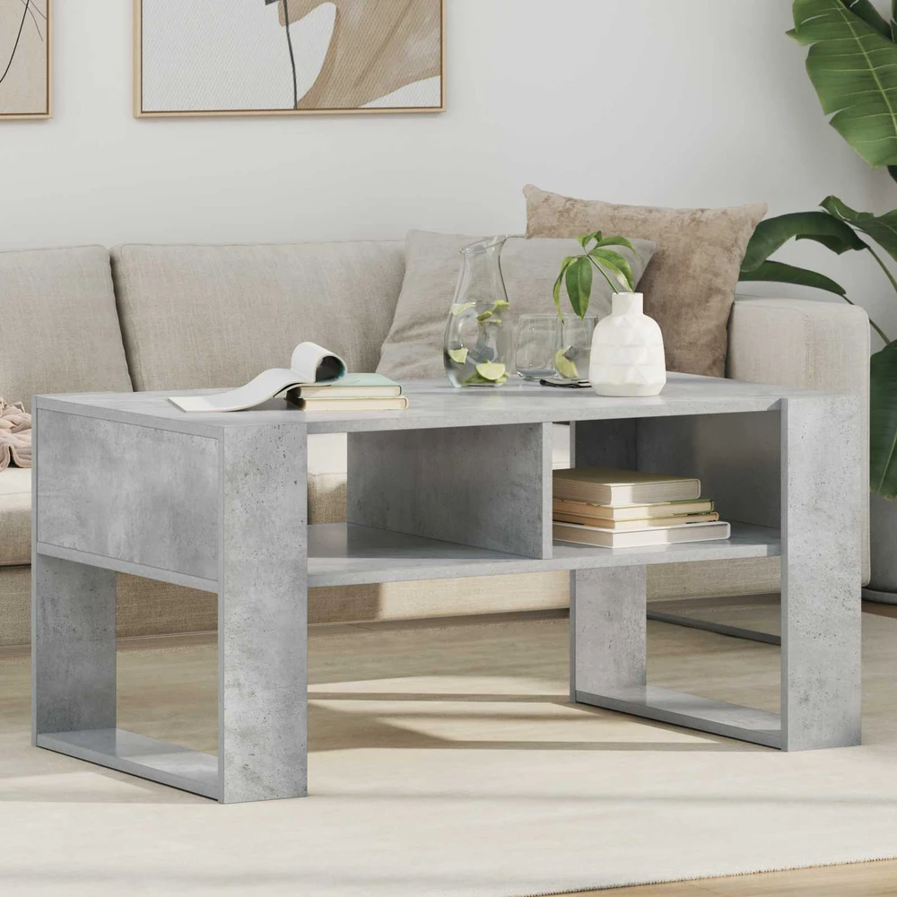 Lova Kavos staliukas Betono pilka 92 x 53 x 45 cm Apdirbta mediena