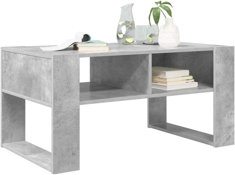 Lova Kavos staliukas Betono pilka 92 x 53 x 45 cm Apdirbta mediena