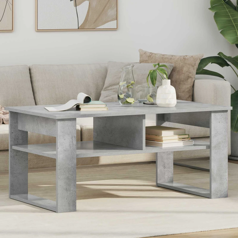 Lova Kavos staliukas Betono pilka 96 x 54 x 44 cm Apdirbta mediena