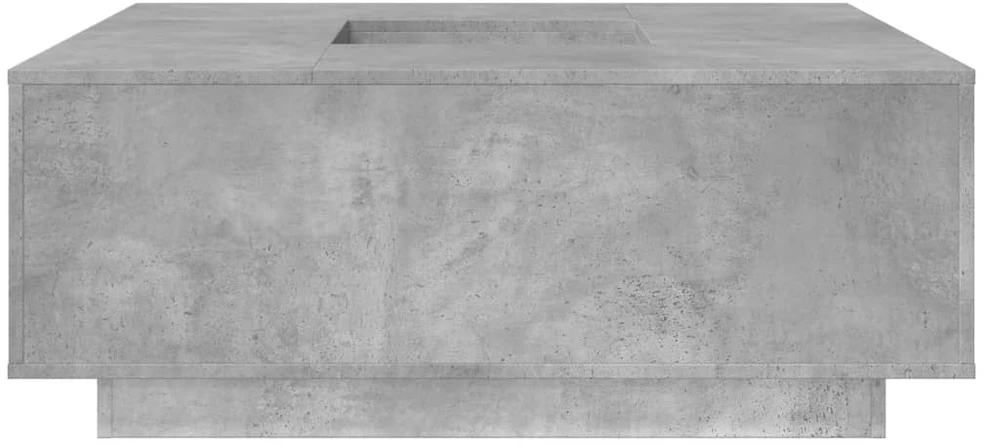 Kavos staliukas, betono pilkas, 100x100x40cm, apdirbta mediena