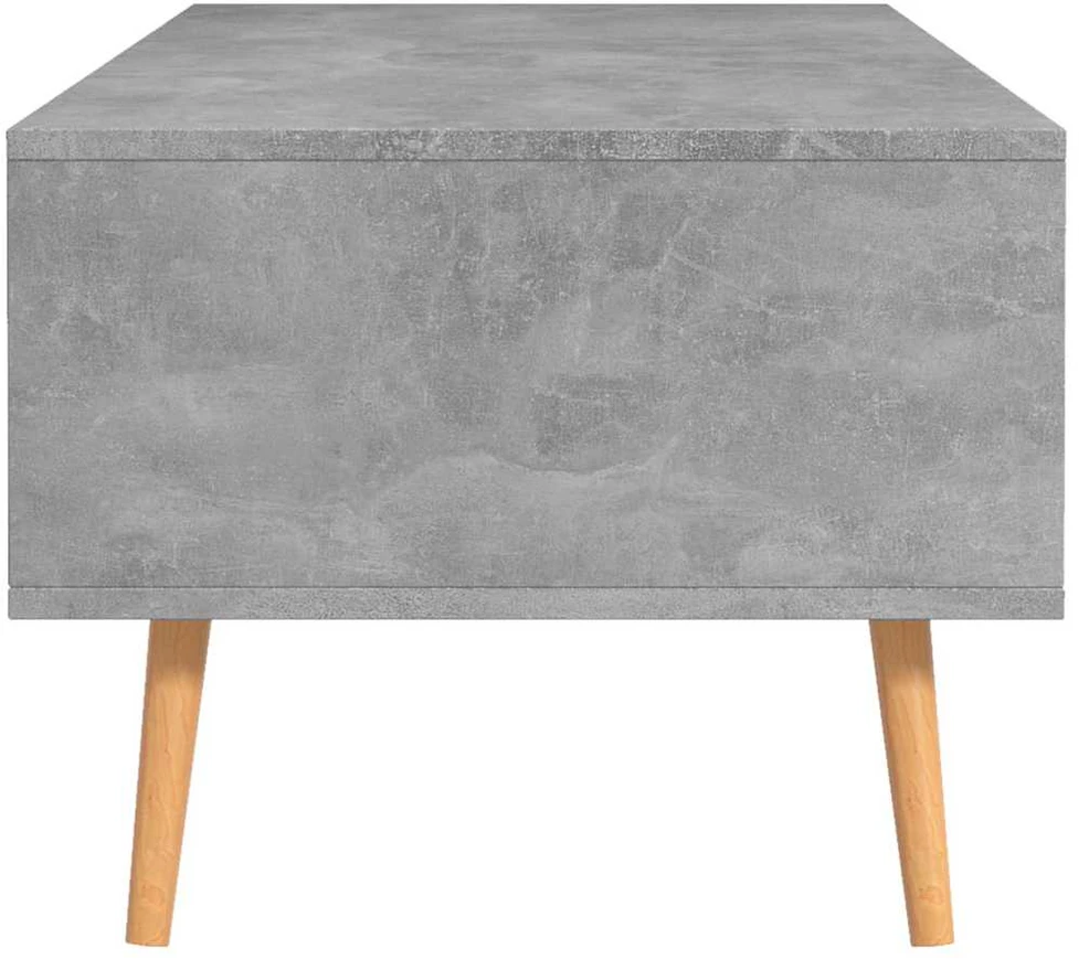 Kavos staliukas, betono pilkas, 100x49,5x43cm, apdirbta mediena