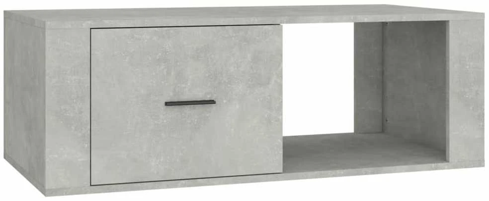 Kavos staliukas, betono pilkas, 100x50,5x35cm, apdirbta mediena