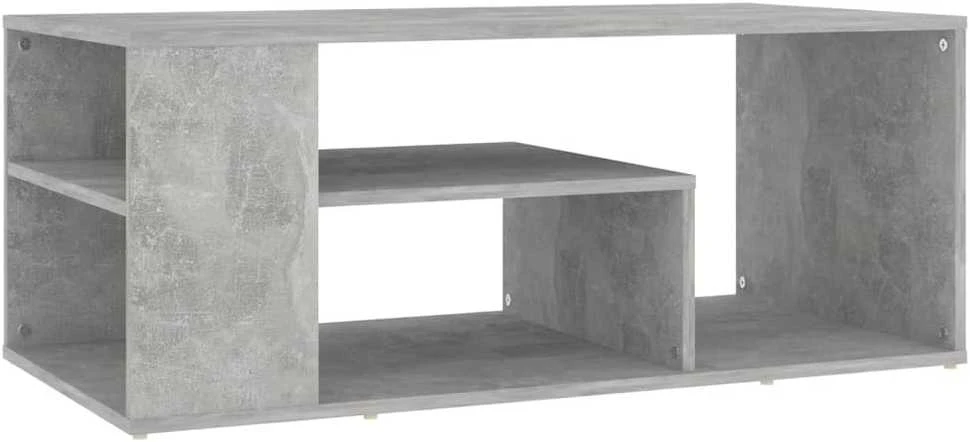 Kavos staliukas, betono pilkas, 100x50x40cm, apdirbta mediena