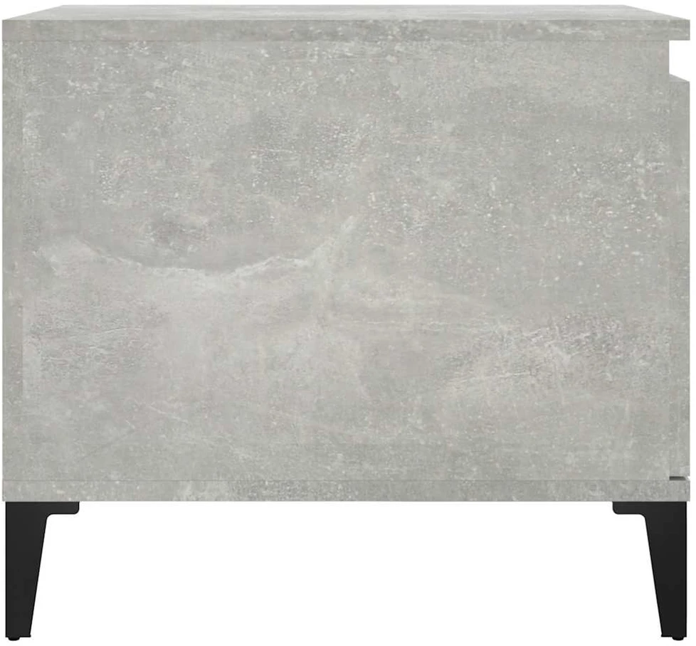 Kavos staliukas, betono pilkas, 100x50x45cm, apdirbta mediena