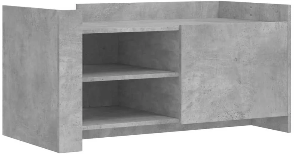 Kavos staliukas, betono pilkas, 100x50x50cm, apdirbta mediena