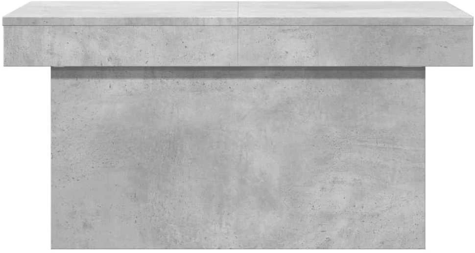 Kavos staliukas, betono pilkas, 100x55x40cm, apdirbta mediena