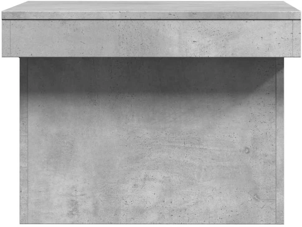 Kavos staliukas, betono pilkas, 100x55x40cm, apdirbta mediena
