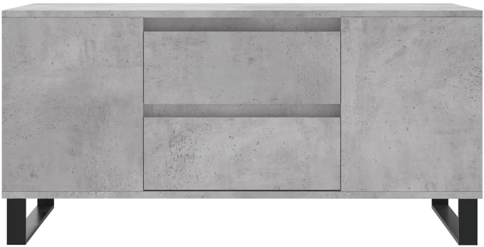 Kavos staliukas, betono pilkas, 102x44,5x50cm, apdirbta mediena