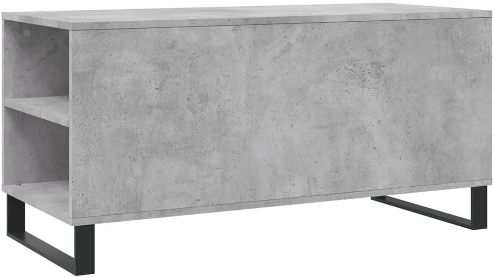 Kavos staliukas, betono pilkas, 102x44,5x50cm, apdirbta mediena
