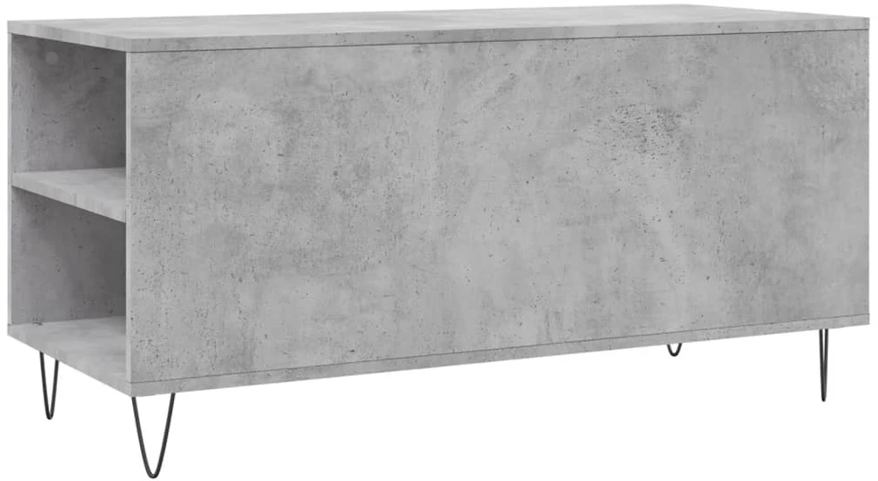 Kavos staliukas, betono pilkas, 102x44,5x50cm, apdirbta mediena