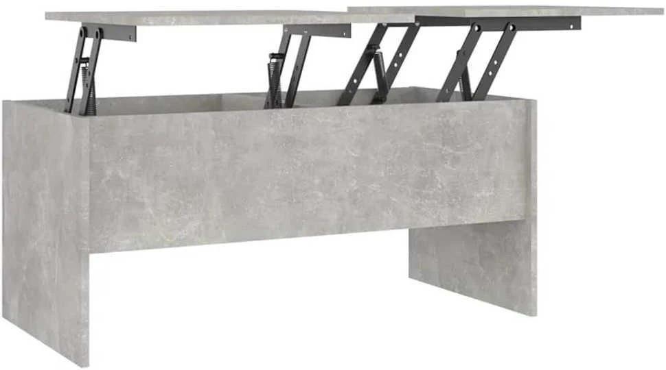 Kavos staliukas, betono pilkas, 102x50,5x46,5cm, mediena